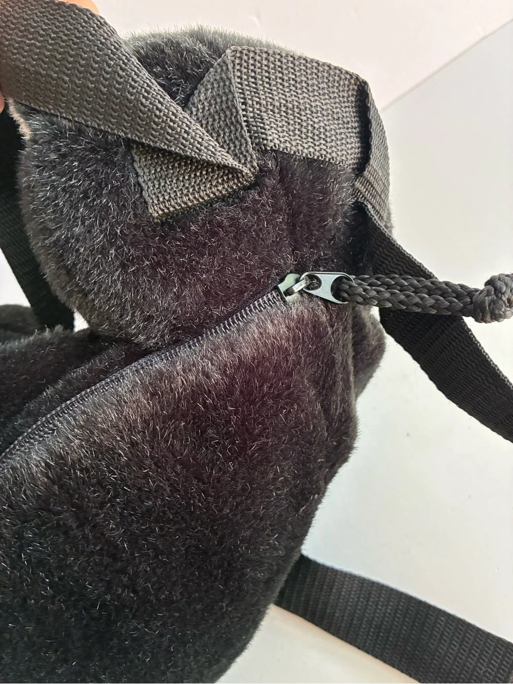 Vintage Mango Kids Black Cat Plush Backpack